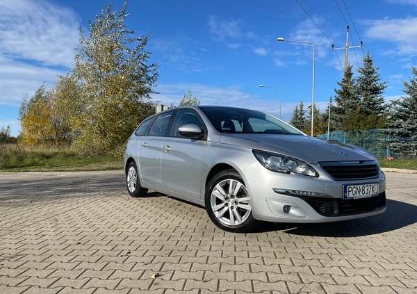 Peugeot 308 cena 40900 przebieg: 124500, rok produkcji 2017 z Poznań małe 191